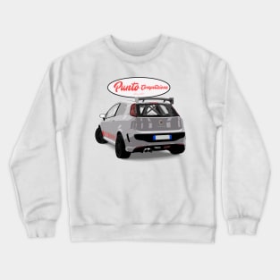 Punto Competizione Bianco Rosso Stickers Back Crewneck Sweatshirt